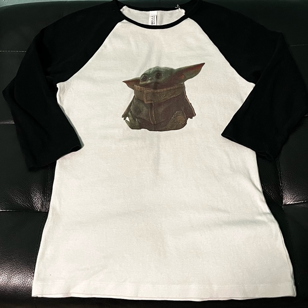 Star War Baby Yoda Grogu women’s tee, 3/4 sleeves, size M